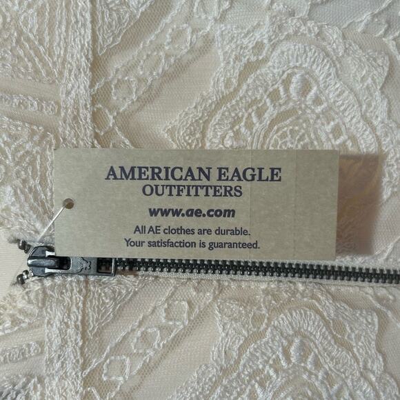 ⭐️ American Eagle Outfitters Lace Design Sleeveless Mini Dress Zipper Y2K Fairy - Picture 5 of 7